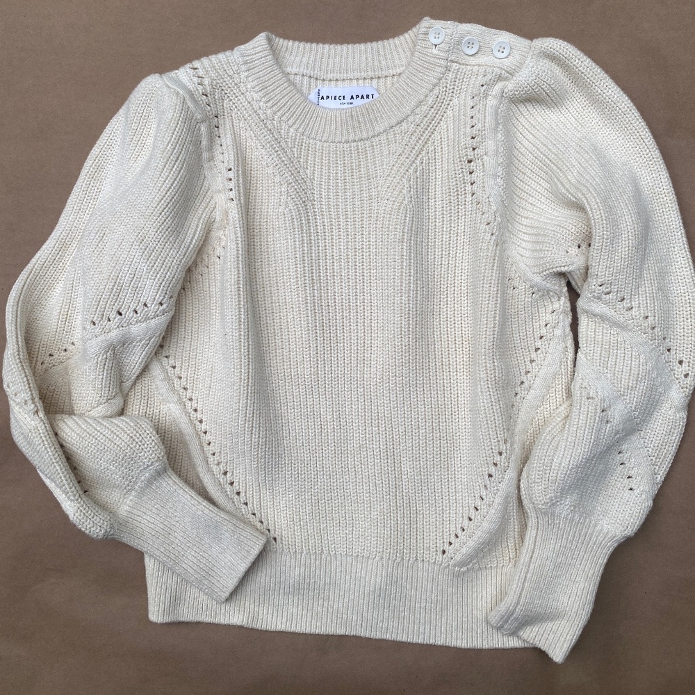Apiece Apart cotton sweater off white S